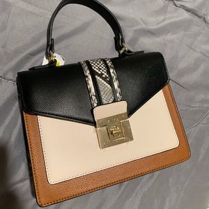 ALDO brown snake top handle satchel